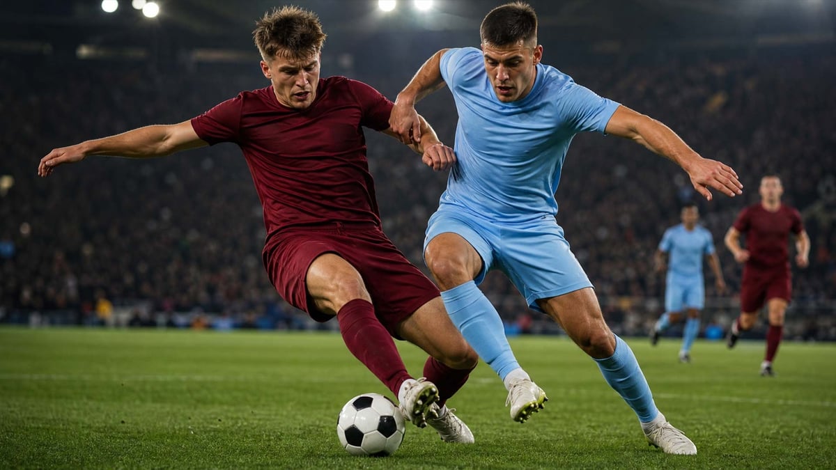 Kaks Premier League’i mängijat võitlevad palli pärast.